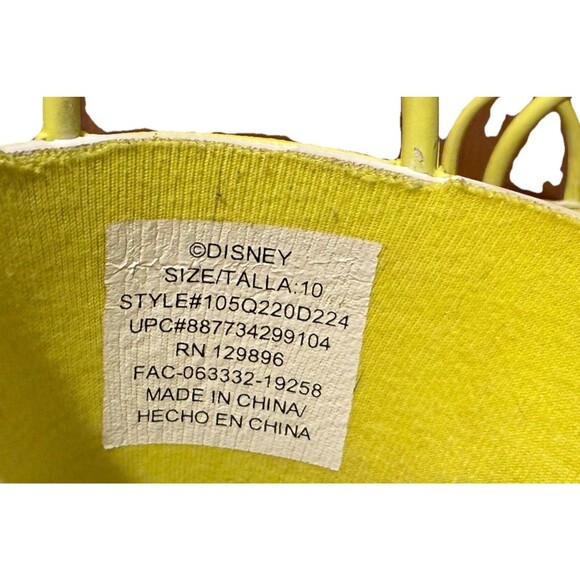 Disney Kids Mickey Mouse Yellow White Black Rain Boots Size US 10 Pull Up - Picture 3 of 6